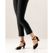 Werner Kern Asta zwart suede 65mm hak flare dames dansschoenen salsa latin training social