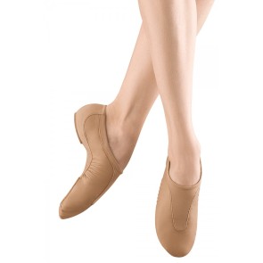 Bloch S0470L pulse jazzschoenen leer elastische sluiting beige