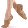 Bloch S0470L pulse jazzschoenen leer elastische sluiting beige suede splitzool 
