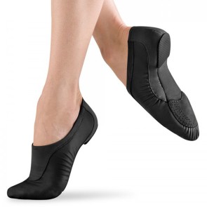 Bloch S0470L pulse jazzschoenen leer elastische sluiting zwart lage hak