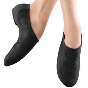 Bloch S0470L pulse jazzschoenen leer elastische sluiting zwart soepel