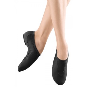 Bloch S0470L pulse jazzschoenen leer elastische sluiting zwart suede splitzool 