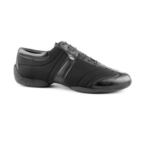 Portdance PD Pietro Premium Zwarte Unisex Danssneakers met Buitenzool