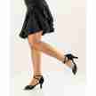 Anna Kern 740-60 Adele salsaschoenen dames zwart met stabiele flare hak