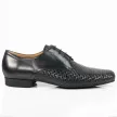 Heren dansschoenen met gevlochten Lederen neus van zwart Leer werner kern 28018
