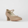 So Danca beige CH52 Character Dansschoenen met lederen zool