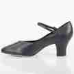 SoDanca CH792 zwarte dames charcter dansschoenen met enkelbandje en gespje