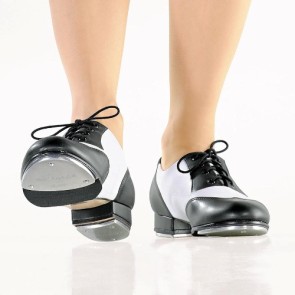 So Danca TA20 Tap dansschoen met Vetersluiting voor kinderen en volwassenen zwart wit
