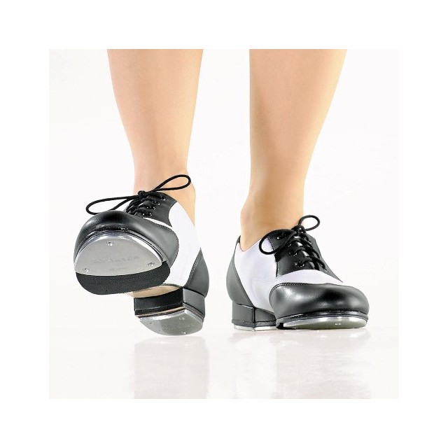 So Danca TA20 Tap dansschoen met Vetersluiting voor kinderen en volwassenen zwart wit