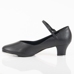 zwarte Dames Tap dansschoenen met lage blokhak van 35 mm TA55