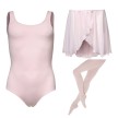 Alista balletkleding set 1 roze balletpakje papillon rokje en balletpanty