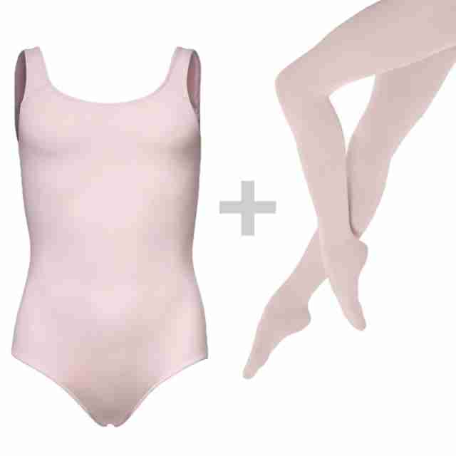 Alista Balletkleding setje 4 met roze balletpakje Papillon en balletpanty