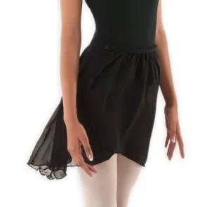 Alista Dancer Basics Alista Zwart Balletrokje van half transparante stof met een sterke haakjessluiting