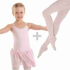 Alista Dancer Basics  Alista Balletkleding Set 5 | Balletpakje met Rokje + Roze Balletpanty