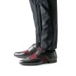 Werner Kern 28053 Firenze heren dansschoenen zwart leer rood suede chique herenschoen voor dans