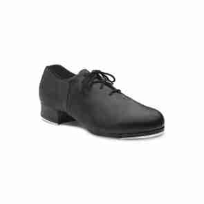 Bloch zwarte Lederen Dames Tap dansschoenen met Splitzool en Vetersluiting - Tap Flex S0388L