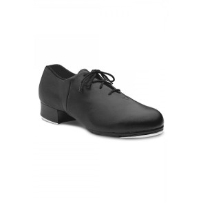 Bloch zwarte Lederen Dames Tap dansschoenen met Splitzool en Vetersluiting Tap Flex S0388L