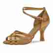 Diamant 035-108-087 dames latin dansschoenen flare hak brons 