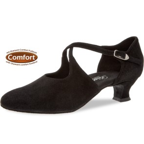 Diamant 052-112-001 dames dansschoenen lage hak zwart
