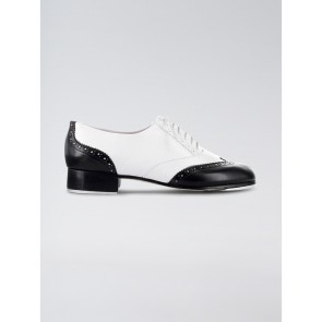Bloch S0431 tapschoenen voor dames vetersluiting zwart wit zijkant