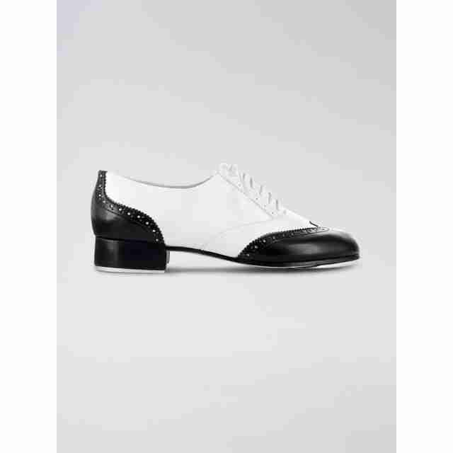 Bloch S0431 tapschoenen voor dames vetersluiting zwart wit zijkant