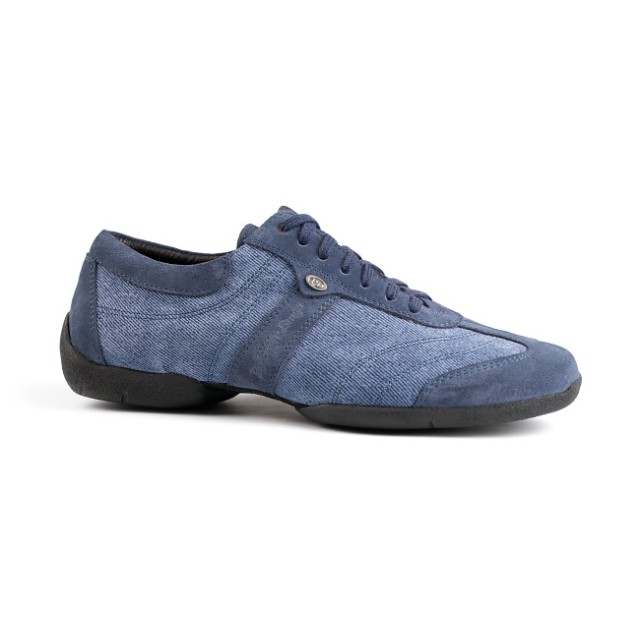 Portdance Pietro Street Blauwe Denim Danssneakers voor Latin