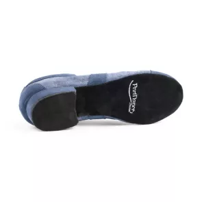Portdance Pietro dansschoenen denim suede zool achterkant