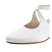 Werner Kern Gala bruidsschoenen dames wit satijn ronde dichte neus comfort breed voetbed