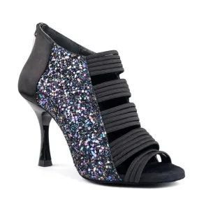 Portdance PD811 dames dansschoenen zwart glitter