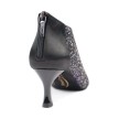 Portdance PD811 dames dansschoenen zwart glitter ritssluiting achterkant 