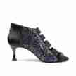 Portdance PD811 dames dansschoenen zwart glitter zijkant