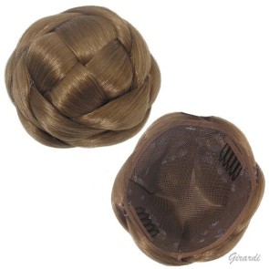 Haarstukje voor Danseres Gevlochten Knot licht bruin