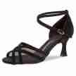 Diamant 035-087-040 dames latin dansschoenen zwart mesh 