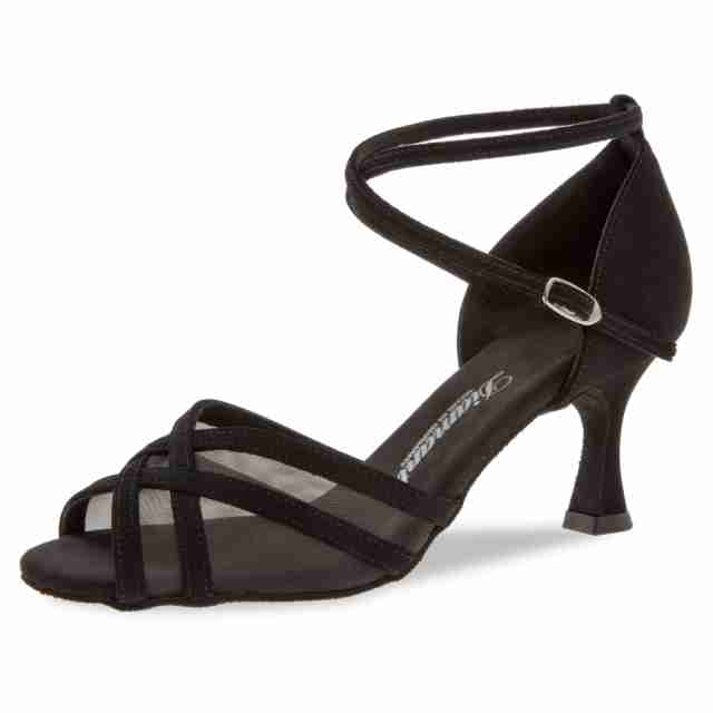 Diamant 035-087-040 dames latin dansschoenen zwart mesh 