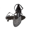 Diamant 170-106-520 dames ballroomschoenen zwart glitter gekruisde bandjes