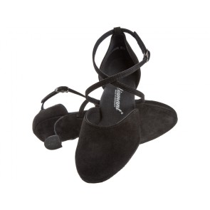 Diamant 048-112-001 dansschoenen dames zwart gekruisde bandjes