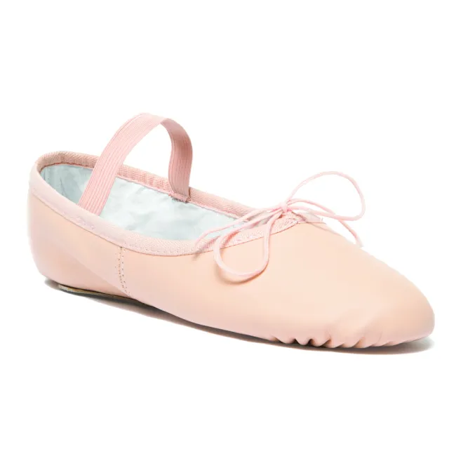 Rumpf 1001 Balletschoenen van leer Wit en Roze
