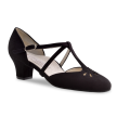 Werner Kern Lea zwarte dames dansschoenen met Kruis en T bandjes