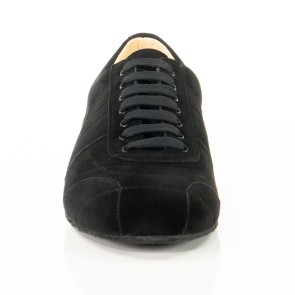 Werner Kern 28060 Zwarte Suede danssneakers voor salsa met veters
