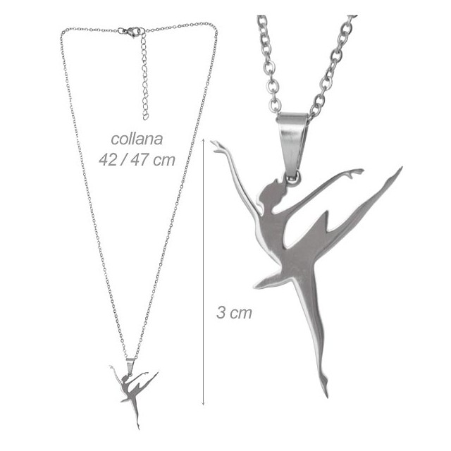 Alista zilver kleurige ketting met Ballerina hanger 32012