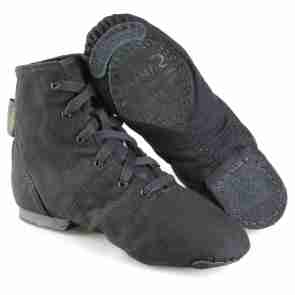 Sansha Hoge dansschoenen SOHO JB3C in canvas voor moderne dans en jazzdans zwart