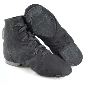 Sansha Hoge dansschoenen SOHO JB3C in canvas voor moderne dans en jazzdans zwart