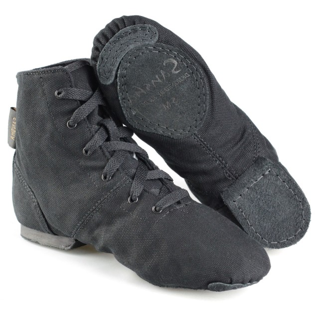 Sansha Hoge Jazzlaarsen van canvas met veters