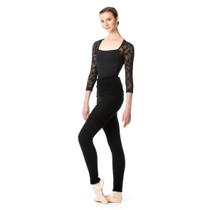 Lulli warm-up panty voor dans zwart