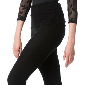 Lulli warm-up panty voor dans zwart detail 