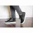 Zwarte hoge dansschoenen met veters voor dansen suede zool