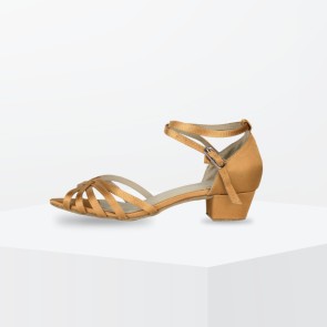 dansez-vous alba latin dansschoenen met open teen tan