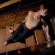 Dansez-Vous balletmaillot zwart zonder voet voor kinderen