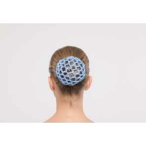 Dansez-Vous gehaakt haarnetje met strass lichtblauw