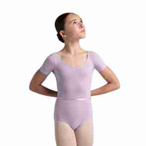 Capezio CAD400C Kinderballetpakje met Korte Mouwen en Tailleband